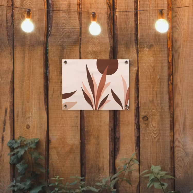 Planten - Abstract - Natuur - Bruin tuinposter los doek klein -sfeer1