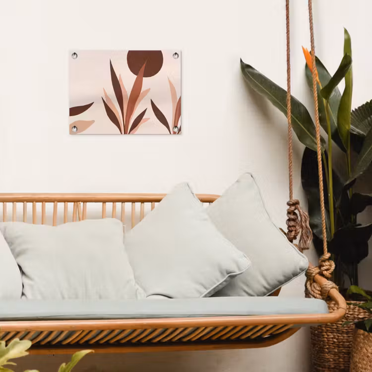 Planten - Abstract - Natuur - Bruin tuinposter los doek klein -sfeer7