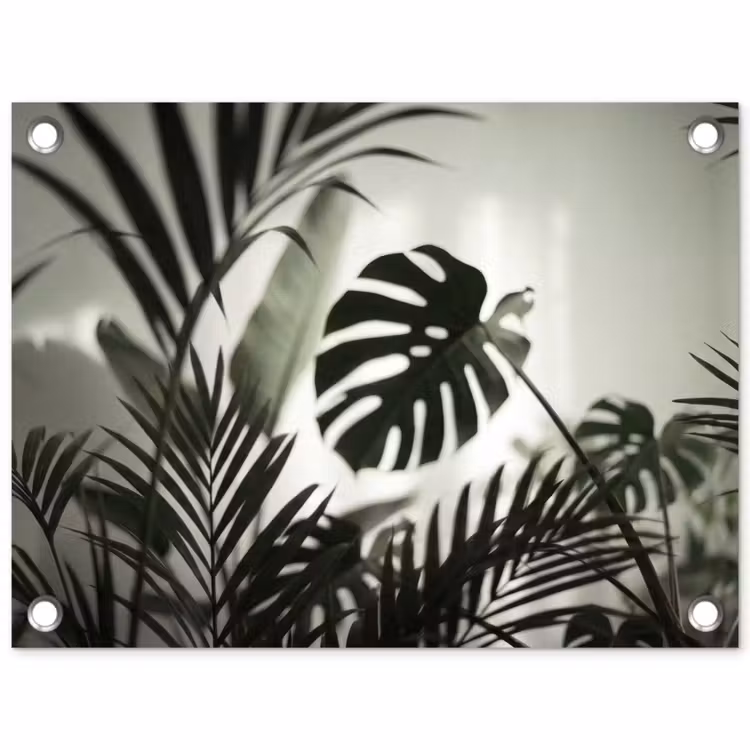 Planten - Bladeren - Natuur - Minimalistisch - Groen tuinposter los doek klein -3d