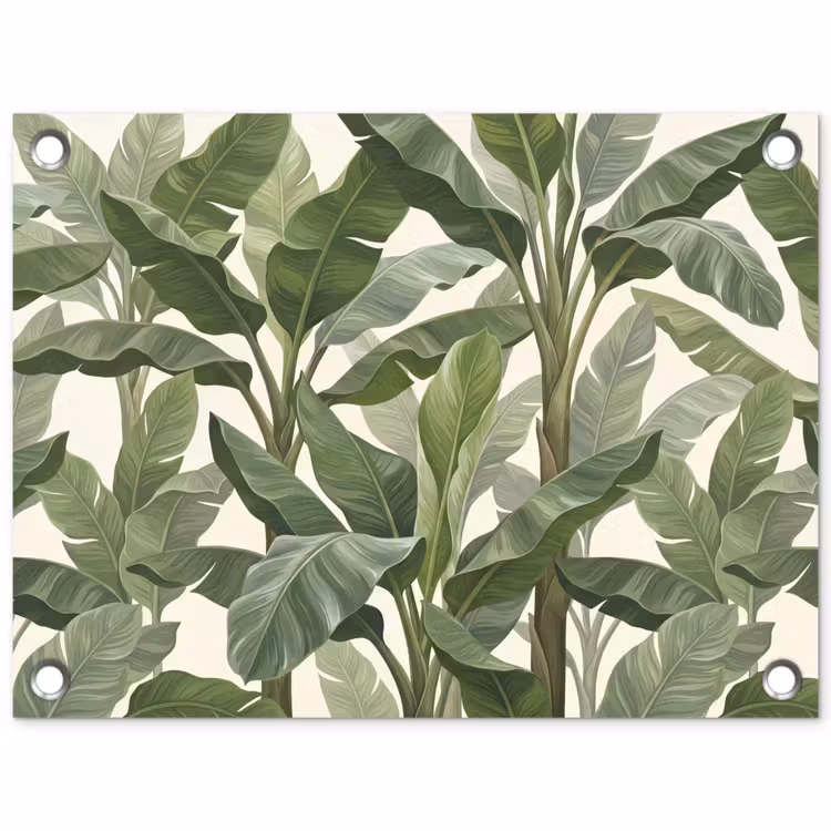 Planten - Bladeren - Tropisch - Groen tuinposter los doek klein -3d