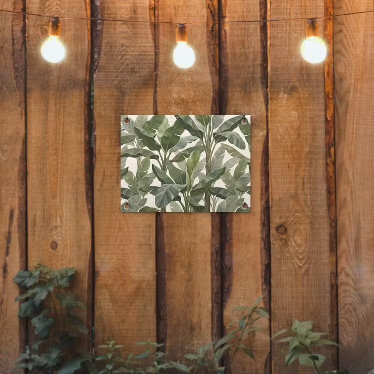 Planten - Bladeren - Tropisch - Groen tuinposter los doek klein -sfeer1