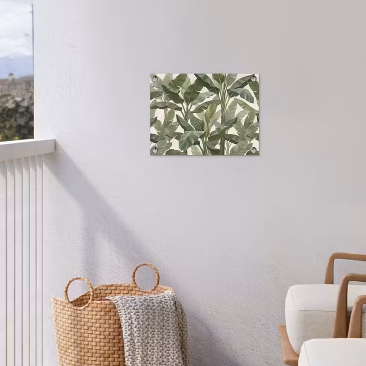 Planten - Bladeren - Tropisch - Groen tuinposter los doek klein -sfeer8