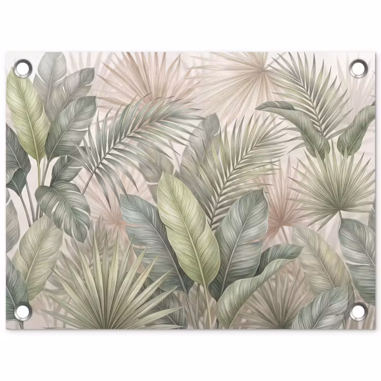Planten - Tropisch - Bladeren - Groen - Natuur tuinposter los doek klein -3d