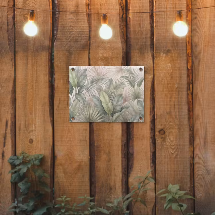Planten - Tropisch - Bladeren - Groen - Natuur tuinposter los doek klein -sfeer1