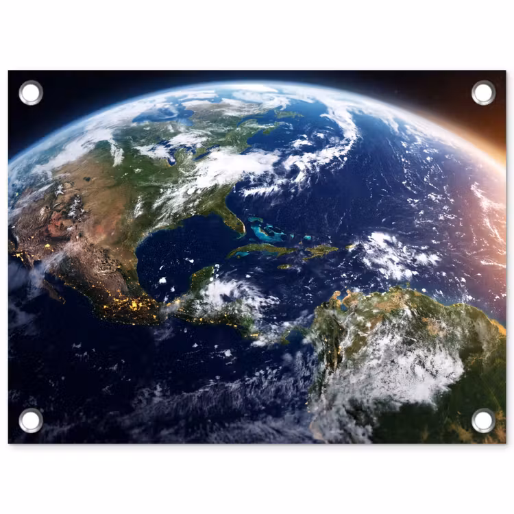 Gartenposter - Planet – Weltraum – Kosmos - Planeet - Ruimte - Kosmos tuinposter los doek klein