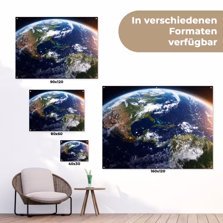 Gartenposter - Planet – Weltraum – Kosmos - Planeet - Ruimte - Kosmos tuinposter los doek klein