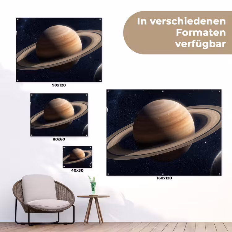 Planeten - Saturnus - Ruimte tuinposter los doek klein -Xsfeer9_DE