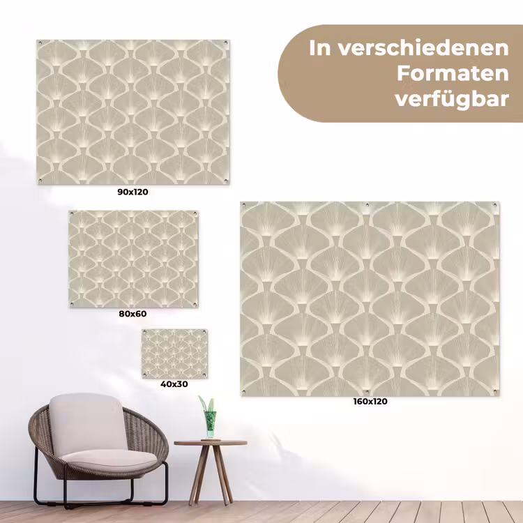Paneel - Ginkgo - Zand tuinposter los doek klein 239 -Xsfeer9_DE