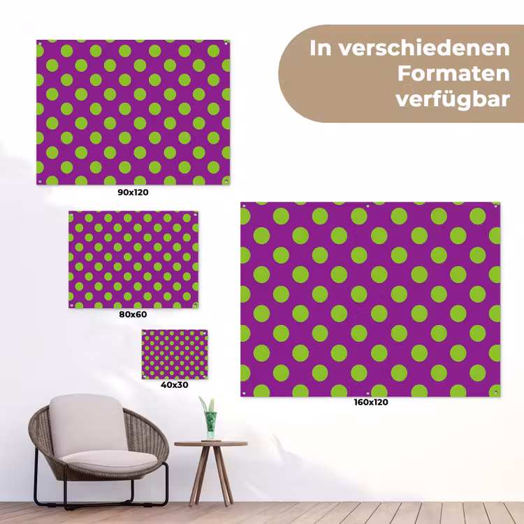 Stippen - Klassiek - Groen tuinposter los doek klein 239 -Xsfeer9_DE