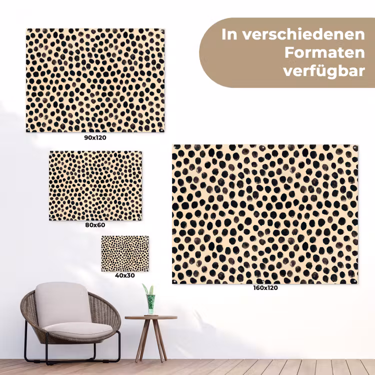 Stippen - Patroon - Zwart tuinposter los doek klein 239 -Xsfeer9_DE