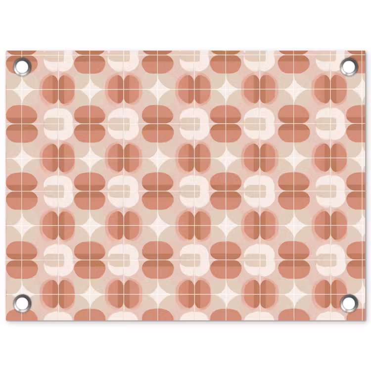 Retro - Klassiek - Roze tuinposter los doek klein 239 -3d
