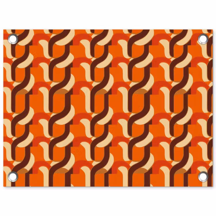 Retro - Modern - Kleurrijk tuinposter los doek klein 239 -3d