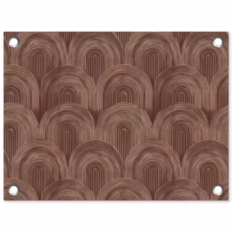Ritmisch - Effect - Bruin tuinposter los doek klein 239 -3d