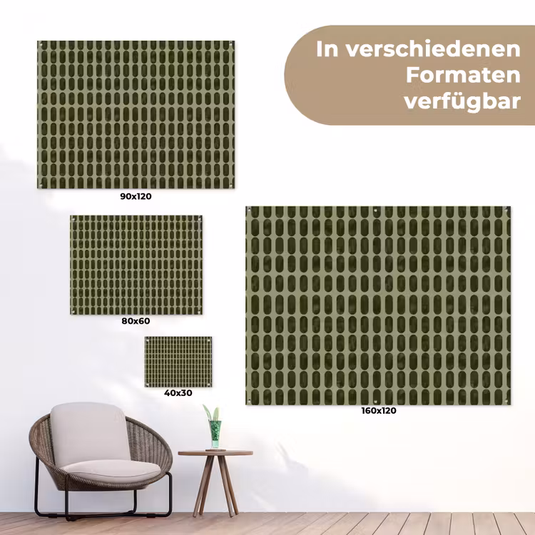Ritmisch - Effect - Groen tuinposter los doek klein 239 -Xsfeer9_DE