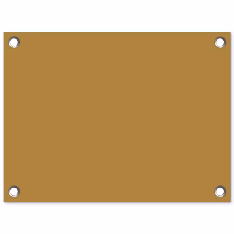 Rhythmic - Ochre - Geel tuinposter los doek klein 239 -3d