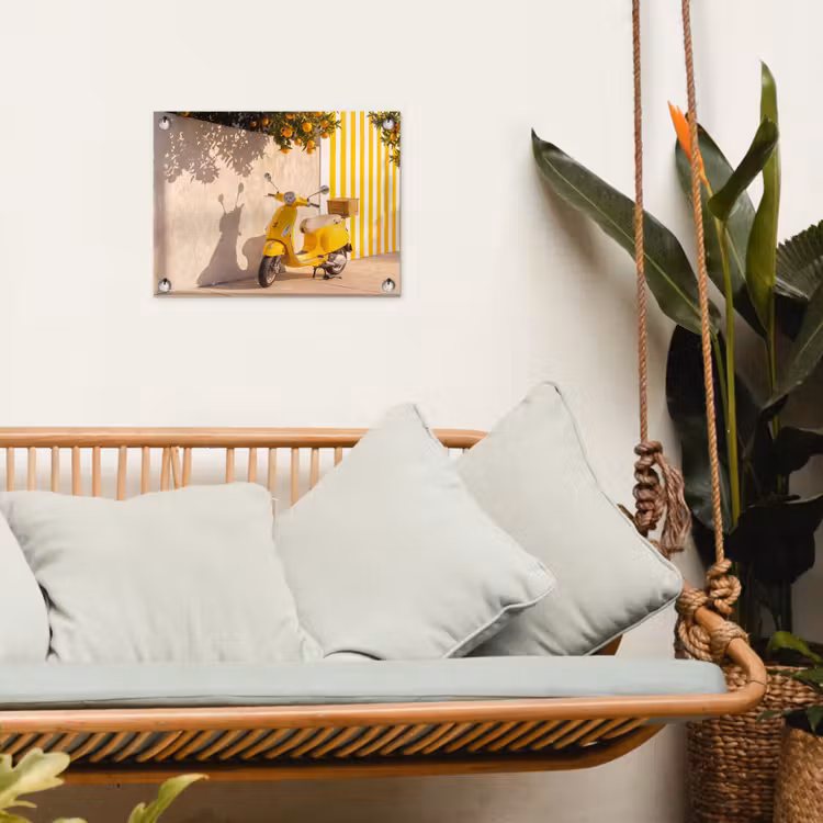 Scooter - Natuur - Zomer - Geel - Mediterraan tuinposter los doek klein -sfeer7