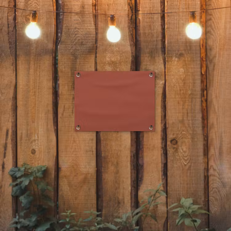 Rustic - Terracotta - Oranje tuinposter los doek klein 239 -sfeer1