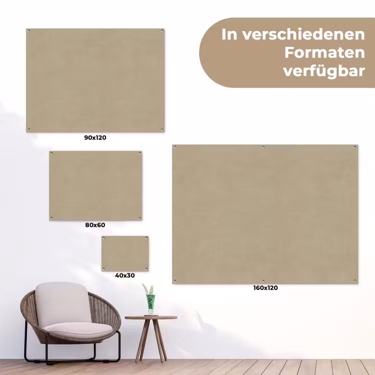 Zandkleur - Korrelige structuur - Beton tuinposter los doek klein 239 -Xsfeer9_DE