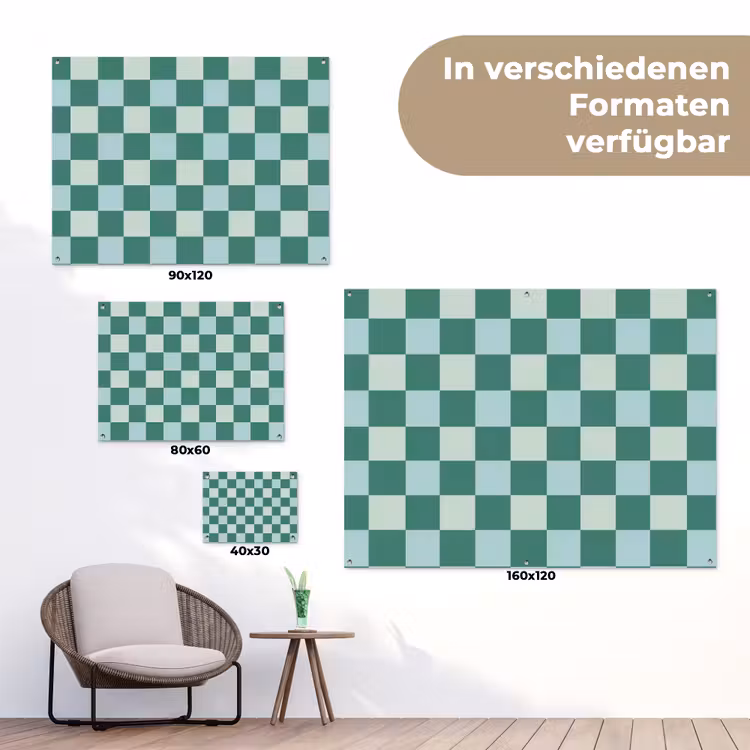 Schaak - Klassiek - Groen tuinposter los doek klein 239 -Xsfeer9_DE