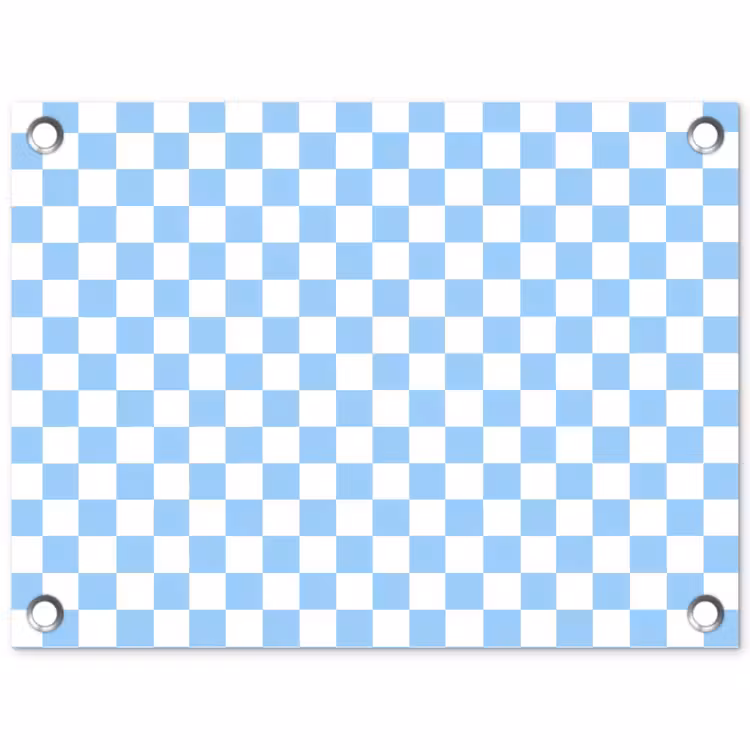 Schaakbord - Klassiek - Blauw tuinposter los doek klein 239 -3d