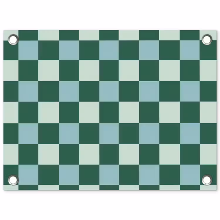 Schaakbord - Klassiek - Groen tuinposter los doek klein 239 -3d