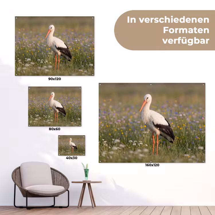 Ooienvaar - Bloemen - Weide - Kleurrijk tuinposter los doek klein -Xsfeer9_DE