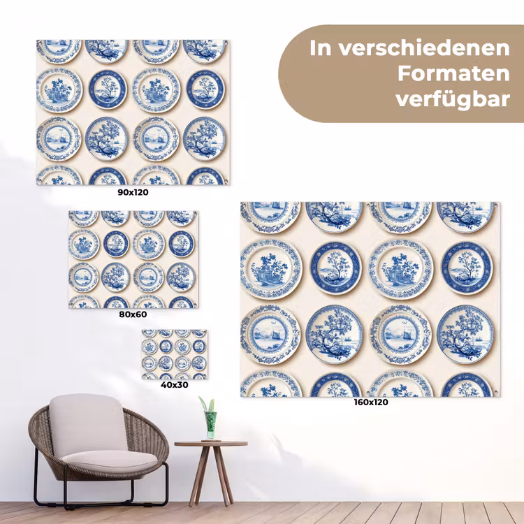 Borden - Bomen - Planten - Blauw tuinposter los doek klein 239 -Xsfeer9_DE