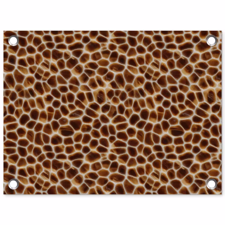 Schildpad - Bruin - Patroon tuinposter los doek klein 239 -3d