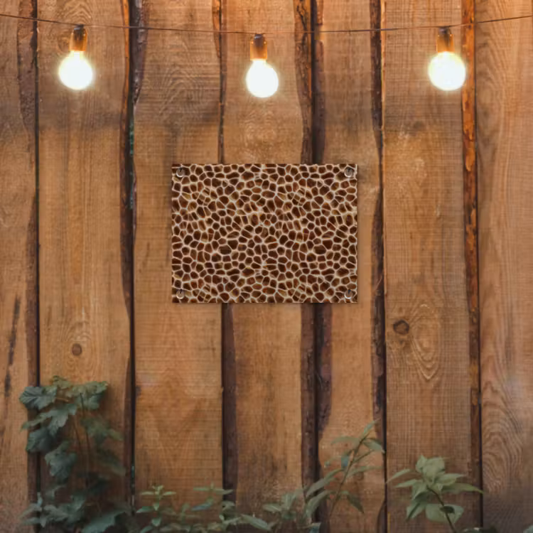 Schildpad - Bruin - Patroon tuinposter los doek klein 239 -sfeer1