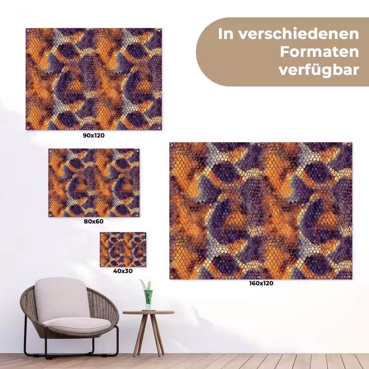 Slang - Kleurrijk - Schubben tuinposter los doek klein 239 -Xsfeer9_DE