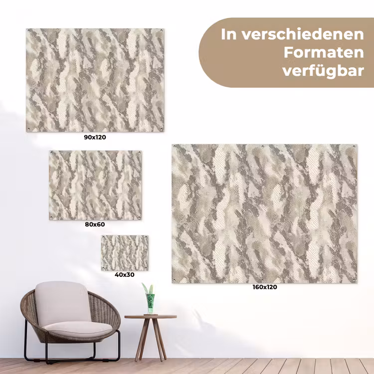 Slang - Patroon - Taupe tuinposter los doek klein 239 -Xsfeer9_DE
