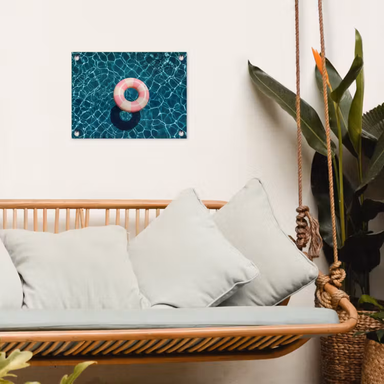 Drijvend - Zwemband - Water tuinposter los doek klein -sfeer7