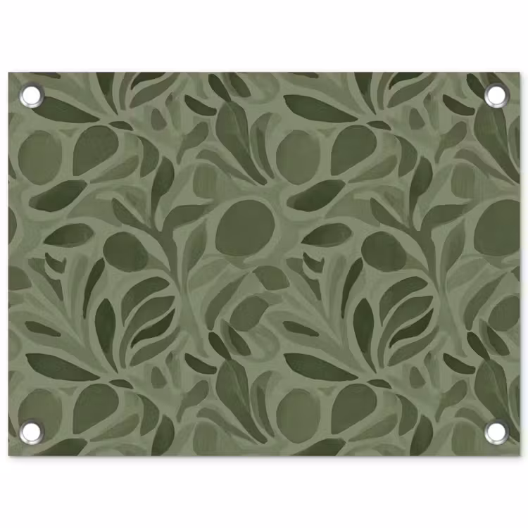 Sereen - Bladeren - Groen tuinposter los doek klein 239 -3d