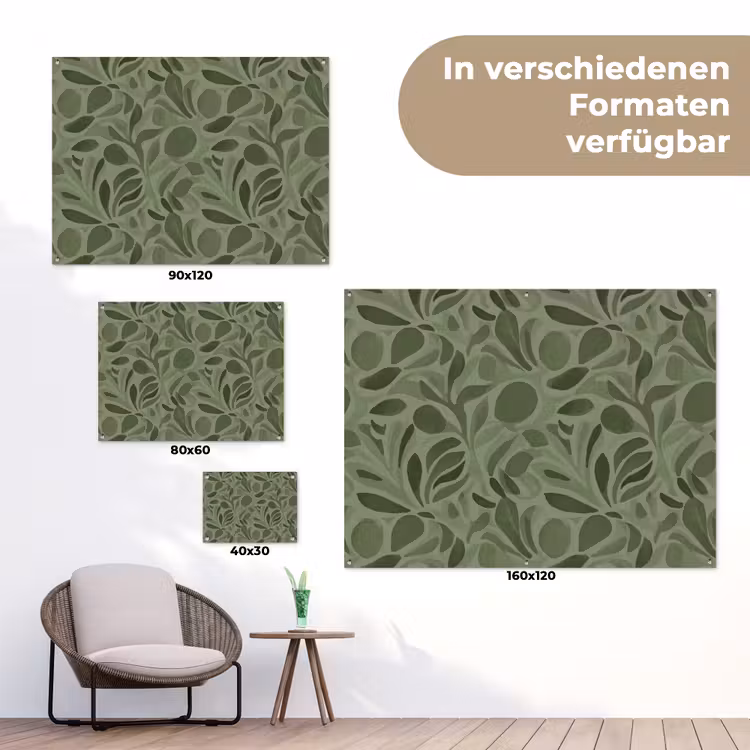 Sereen - Bladeren - Groen tuinposter los doek klein 239 -Xsfeer9_DE