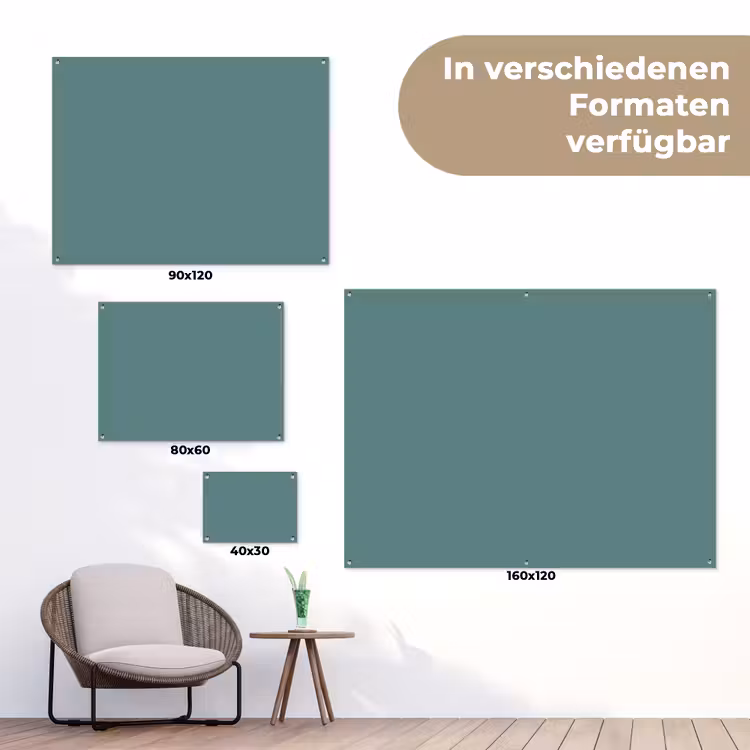 Serene - Teal - Blauw tuinposter los doek klein 239 -Xsfeer9_DE
