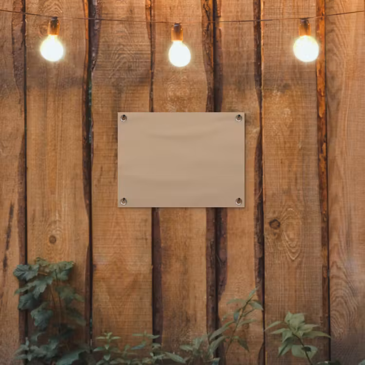 Soft - Taupe - Bruin tuinposter los doek klein 239 -sfeer1