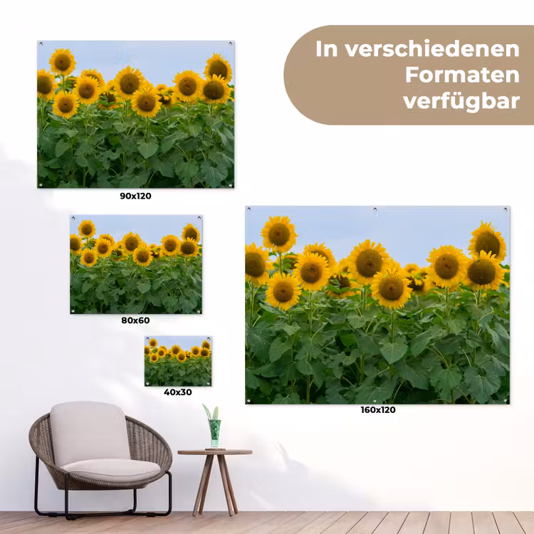 Zonnebloemen - Geel - Natuur tuinposter los doek klein -Xsfeer9_DE