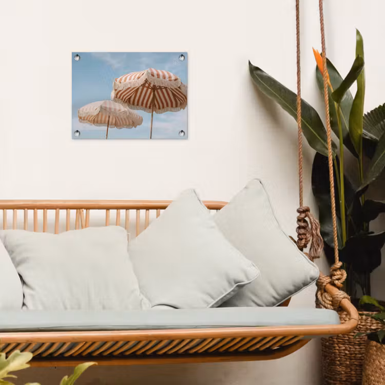 Parasol - Lucht - Rood tuinposter los doek klein -sfeer7