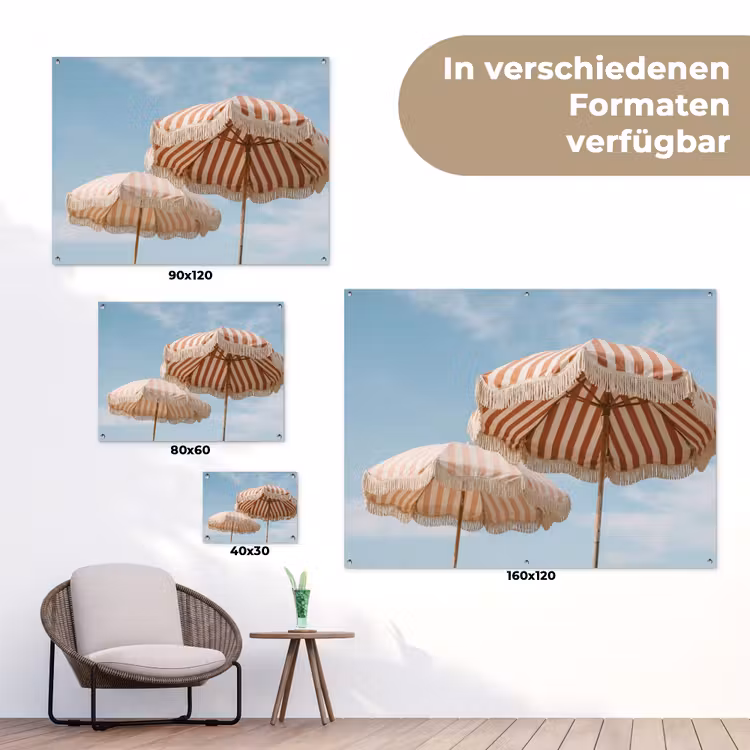 Parasol - Lucht - Rood tuinposter los doek klein -Xsfeer9_DE