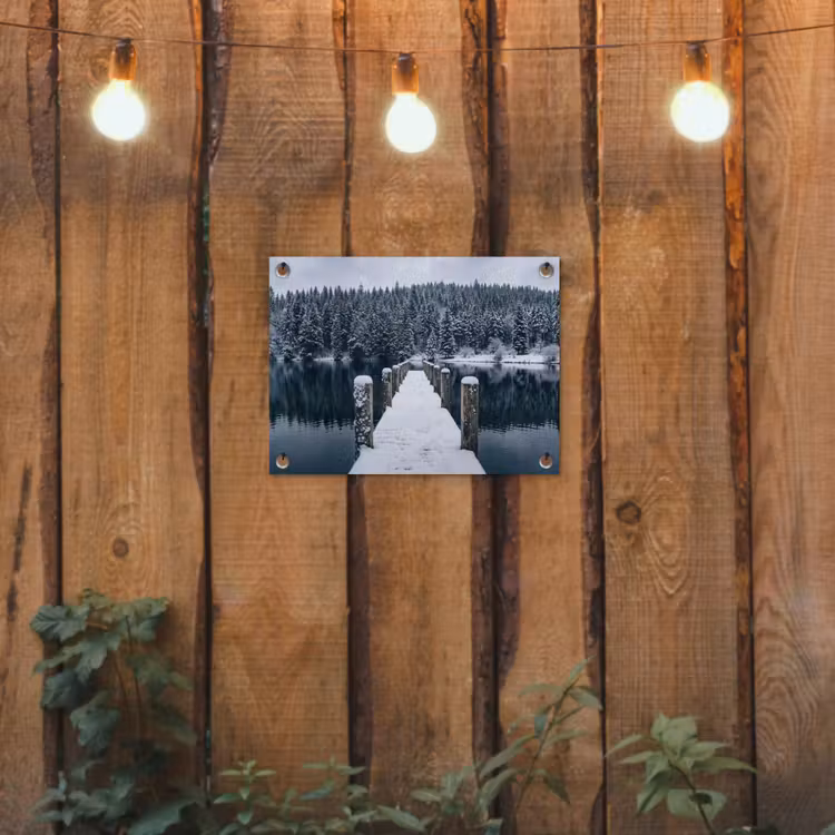 Steiger - Meer - Sneeuw - Bergen - Rustgevend tuinposter los doek klein -sfeer1