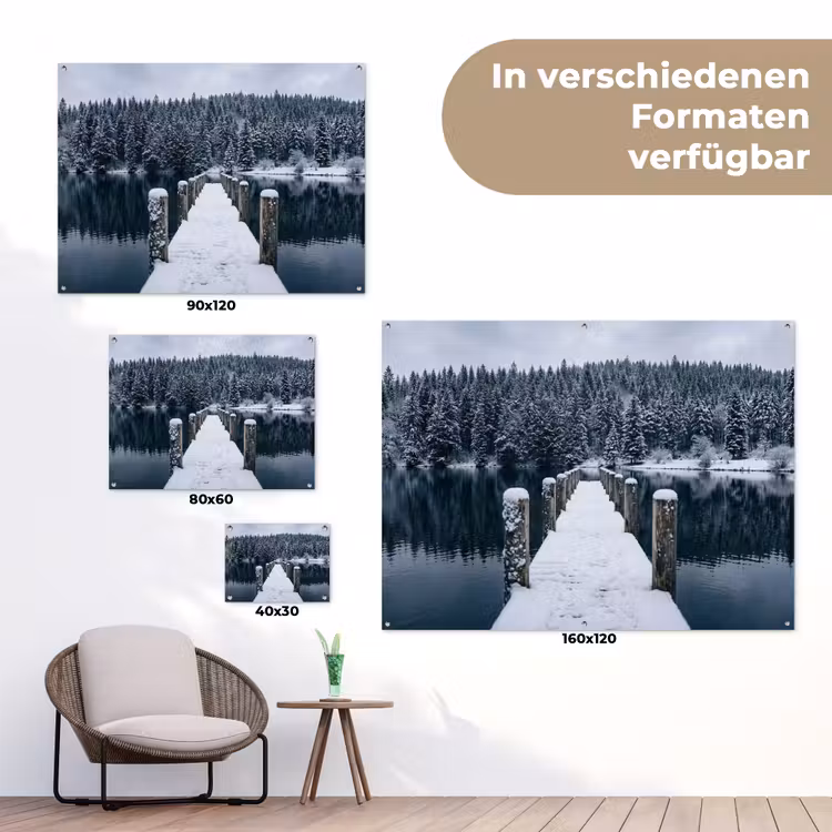 Steiger - Meer - Sneeuw - Bergen - Rustgevend tuinposter los doek klein -Xsfeer9_DE