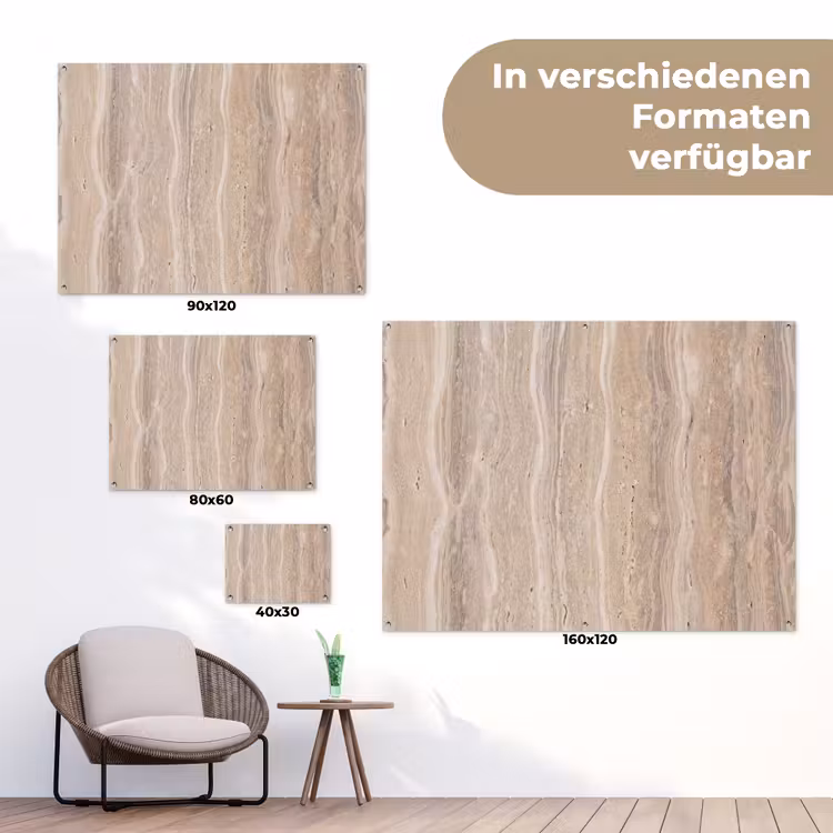 Steen - Patroon - Textuur - Natuurlijk - Beige tuinposter los doek klein -Xsfeer9_DE