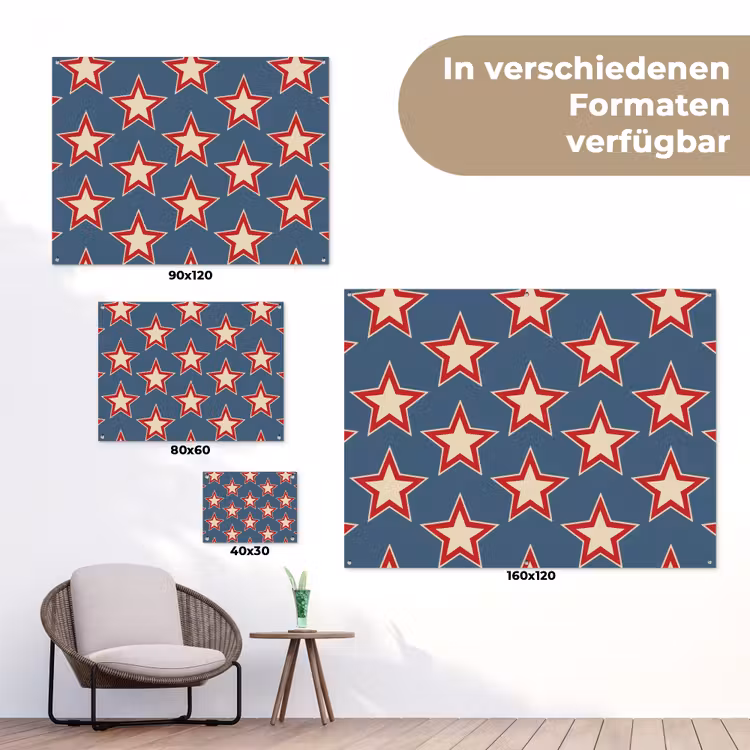 Ster - Klassiek - Blauw tuinposter los doek klein 239 -Xsfeer9_DE