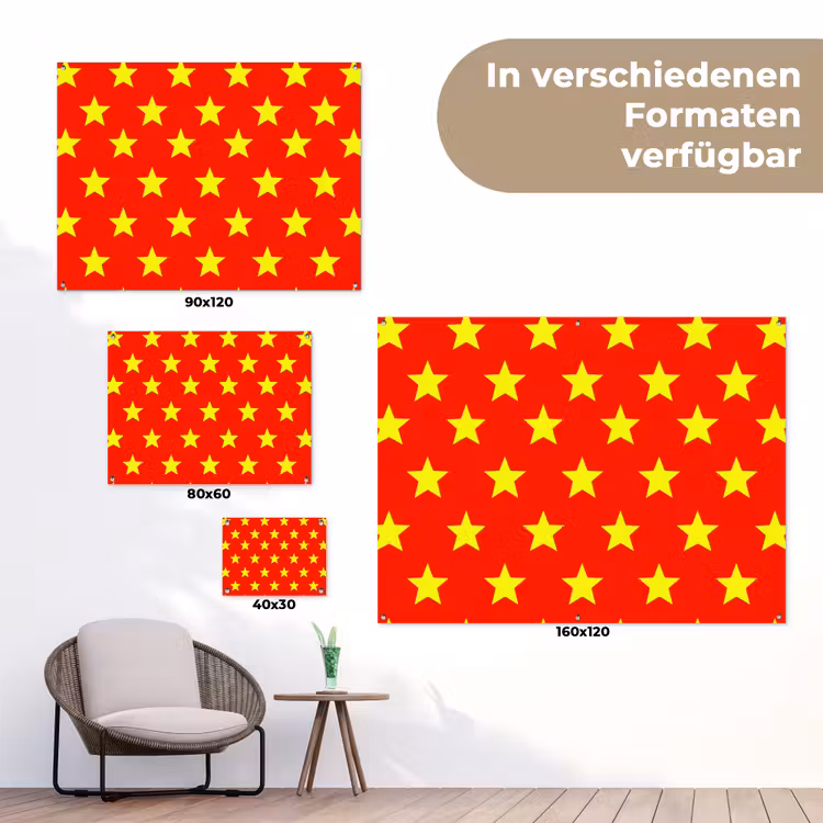 Ster - Patroon - Geel tuinposter los doek klein 239 -Xsfeer9_DE