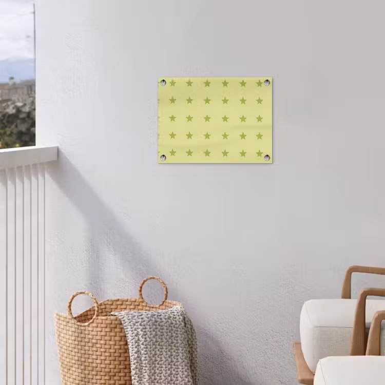 Sterren - Patroon - Groen tuinposter los doek klein 239 -sfeer8