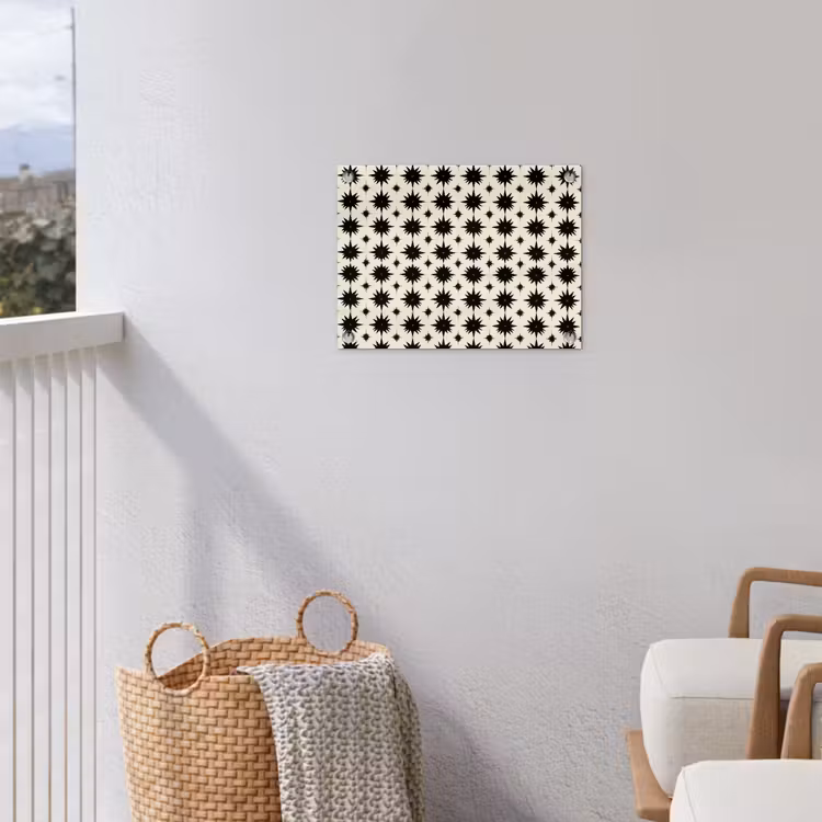 Stervormen - Geometrisch - Zwart tuinposter los doek klein 239 -sfeer8