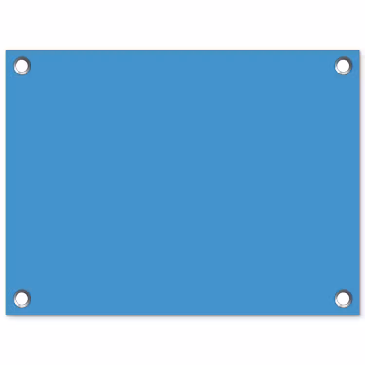 Steel - Blue - Blauw tuinposter los doek klein 239 -3d
