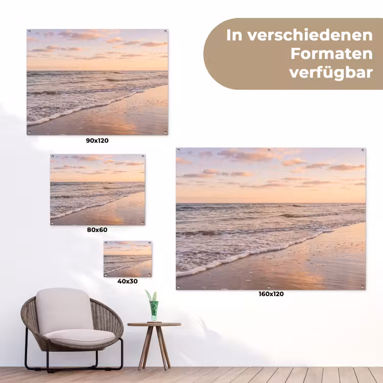 Strand - Branding - Wolken tuinposter los doek klein -Xsfeer9_DE