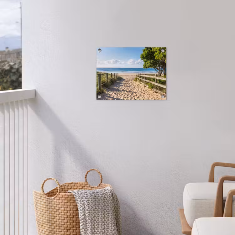 Strand - Zandpad - Oceaan - Natuur tuinposter los doek klein -sfeer8