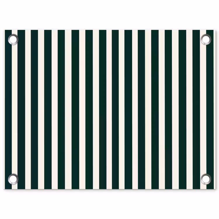 Strepen - Klassiek - Groen tuinposter los doek klein 239 -3d